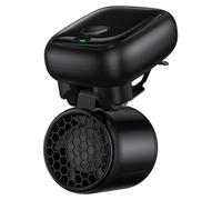 Mini ventilateur de poche USB - Ventilateur à pince - 3 vitesses - Silencieux - Pliable - Batterie 1200 mAh - Pour casquette - Noir