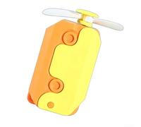 Mini ventilateur de radis portable rechargeable par USB puissant flux d'air silencieux pour poussette de bébé siège auto 6 x 9 cm (jaune)