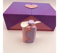 Mini ventilateur de radis portable rechargeable par USB puissant flux d'air silencieux pour poussette de bébé siège auto 6 x 9 cm (rose)