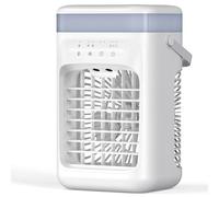 Mini ventilateur de refroidissement par évaporation à double brume alimenté par USB pour bureau de chambre à coucher - Blanc