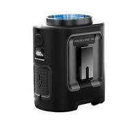 Mini Ventilateur De Taille Portable 5000 MAh, Cou Suspendu, 4 Vitesses, 13000 Tr/min, Vent Fort, Avec Batterie Externe, Éclairage LED, For Le Travail En Extérieur Pince Mains Libres(Black)