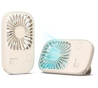 Mini Ventilateur JISULIFE de Poche Portable, Rechargeable USB avec 3 Vitesses, pour Cils à Piles, Filles Enfants Femmes Hommes Voyage Marron