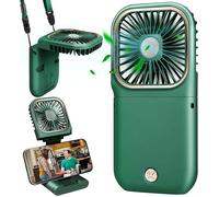 Mini ventilateur main silencieux suspendre rechargeable par USB avec 3 vitesses ventilateur pliable et portable pour la HORLOGE
