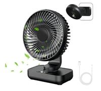 Mini ventilateur oscillant ultra-silencieux. Petit ventilateur de bureau (autonomie de 4 à 13 heures). 4 vitesses de ventilation.