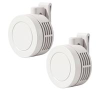Mini ventilateur portable, 2 ventilateurs de ceinture ultra silencieux avec clip flexible pour chemise et taille, mini ventilateurs sans pales à 3 vitesses pour bureau, voyage, extérieur (blanc)
