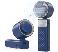Mini Ventilateur Portable-4000Mah Ventilateur Bureau Usb,1-199 Vitesses,20H Usage Sans Fil,115°Pliable,Affichage Lcd,Petit Ventila