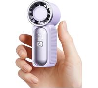Mini Ventilateur Portable à Main - 100 Vitesses, Haute Vélocité (16 900 tr/min), avec Écran LED - Rechargeable par USB - Violet