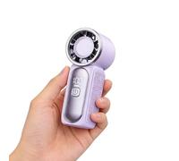 Mini ventilateur portable à main, 6 vitesses, 16 900 tr/min, haute vitesse, essentiel pour l'été, avec écran LED, rechargeable par USB, avec cordon pour maquillage, voyage, extérieur, cadeau pour