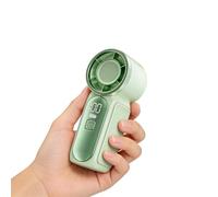 Mini ventilateur portable à main, 6 vitesses, 16 900 tr/min, haute vitesse, essentiel pour l'été, avec écran LED, rechargeable par USB, avec cordon pour maquillage, voyage, extérieur, cadeau pour