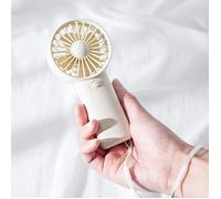 Mini ventilateur portable alimenté par batterie (nécessite des piles AAA, non incluses)-blanc