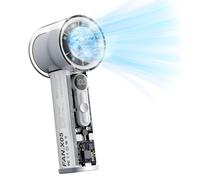 Mini ventilateur portable avec plaque de refroidissement, 14000 tours par minute, 100 niveaux de réglage, connecteur USB-C, couleur blanche