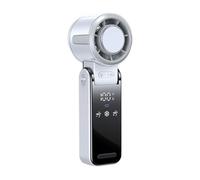 Mini Ventilateur Portable Avec Plaque de Refroidissement, 3-en-1 Rechargeable Personnel de Poche Ventilateur Personnel avec Affichage LED Ultra Silencieux pour Voyage, Extérieur, Camping, Randonnée