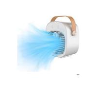Mini ventilateur portable rechargeable 4000mAh - Rafraîchisseur d'air évaporatif USB silencieux 3 vitesses avec support téléphone