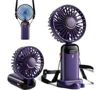 Mini-ventilateur portable rechargeable Azomor avec cinq vitesses et fonction d'aromathérapie