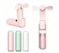 Mini ventilateur portable, rechargeable par USB, 3 vitesses réglables, ventilateur pliable à main, convient aux femmes, voyages, refroidissement extérieur en été, plage, accessoire de voyage essentiel