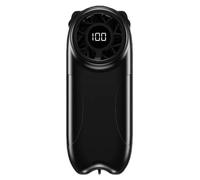 Mini ventilateur portable - Rechargeable par USB - Batterie 4000 mAh, 5 vitesses, flux d'air puissant, fonctionnement silencieux, écran numérique - Noir