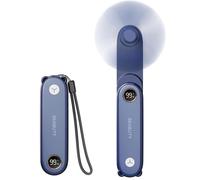 Mini Ventilateur Portable - SEABUTY Ventilateur et Lampe de Poche 2 en 1 - Écran LED - Petit Pliable pour Voyage, Été, Cadeau