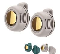 Mini ventilateur portable silencieux sans pales à clipser, ventilateur de taille réglable à 3 vitesses, petit ventilateur tour de cou à clip tourbillon for l'extérieur, les voyages et le bureau(White+