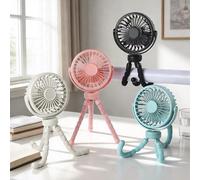 Mini ventilateur portable trépied pieuvre, 3 vitesses réglables, ventilateur de refroidissement personnel flexible et pliable, convient pour poussette, parapluie, bureau, vélo, camping, voyage et vent