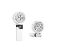 Mini Ventilateur Portable, USB Rechargeable Ventilateur a Main Silencieux Avec 5 vitesses, blanc