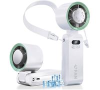 Mini Ventilateur Portable,Ventilateur A Main Avec Écran Led,Fonction De Refroidissement,1-199 Vitesses 5000Mah Batterie Turbo Vent