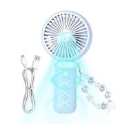 Mini Ventilateur Portatif 3 Vitesses Gadget De Refroidissement De Poche Circulateur D'air Portable Rechargeable Appareil Personnel Compact Outil De Flux D'air Léger Et Silencieux Pour Voyage Extérieur