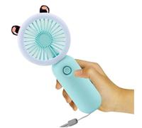 Mini ventilateur portatif | Mini ventilateurs portables USB, réglable, rechargeable par USB avec veilleuse LED pour enfants, a[1116]