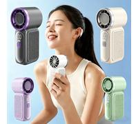 Mini ventilateur portatif silencieux à 100 vitesses, ventilateur personnel avec batterie longue durée et vent de refroidissement puissant pour le bureau, les voyages et l'extérieur Blanc crème