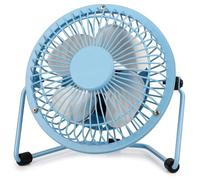 Mini ventilateur silencieux avec construction en mtal et flux dair puissant et angle dinclinaison rglable 360 bleu HORLOGE