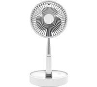 Mini ventilateur Silencieux de Table Réglable en Hauteur et Pliable Peut être tourné à 180 degrés blanc G