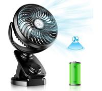 Mini-ventilateur USB 2-en-1 compact, 5000 mAh, élégant, sans fil, rechargeable par USB, portable, 14,5 cm