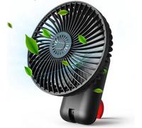 Mini-ventilateur USB 3-en-1 avec éclairage LED, rotation à 180°, 3 vitesses, diffuseur d'arômes, alimentation de secours avec fonction batterie externe