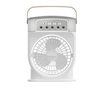 Mini Ventilateur USB Rechargeable Lumière Nuit Brumisation Rafraîchisseur