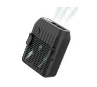 Mini Ventilateur Wafenso, Clip de Taille Sur Mains Libres Ventilateur, 101*77*40mm-Noir