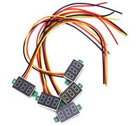 Mini voltmètre à Tube numérique LED, 0.36 pouces, DC 0-100V, testeur de tension à 3 fils, jauge, 5 couleurs, 5 pièces