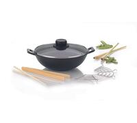 Mini wok en fonte 24cm + 4 accessoires - Kela Line - 77747 -