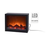 Miniature cheminée LED - Réaliste Effet flamme - 29 x 23 cm