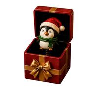 Miniature de Noël en boîte Accessoire Farce Blague Pop-Open fêtes d'hiver | Bonhomme de neige et Père Noël jouet en boîte Pour , camarades de classe, , , parents, fête, événement