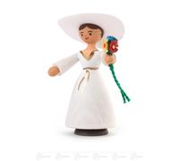 Miniature Jeune Mariée H= Env 4,5 CM Neuf Erzgebirge Figurine de Noël en Bois