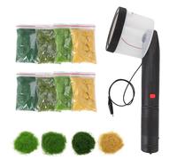 Miniature touffes d'herbe statiques, quatre couleurs, lot de 8