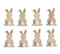 Miniatures en bois Ø 4,5 cm - Lapins cachemire Marron G