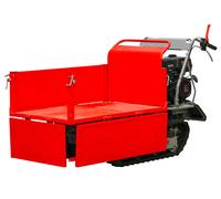 Minidumper à chenilles benne plateau basculante à ridelles 500KG 9CH 6+2R vitesses Torros MRP500H6