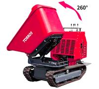Minidumper à chenilles hydrostatique 1200 kg 13,5 ch avec benne rotative 180° et démarrage électrique MW Tools HRDR1200E
