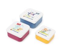 Miniland FC Barcelona - Snack Box Set - Set de 3 Boîtes Repas Enfants de 230 ml, 350 ml et 540 ml - Licence Officielle Barça - Sans BPA - Fermeture Facile