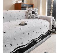 Minimalist Starry Sky Sofa Cover, All Season Chenille Sofa Throw | Decorative Throw Blanket With Tassels, Large Universal Furniture Protector Cover, For Sofa Couch Bed Chair(C,180x340cm)