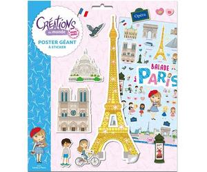 Minimiki - Poster à créer - Créations du monde - + stickers - Julie Camel - Play Bac Eds - Document jeunesse