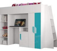 MINIO go for it, lit superposé "PARTY 16", poignées en MDF, turquoise / blanc