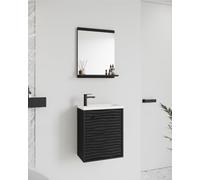 MINIO go for it - Set de Meubles de Salle de Bain 2 pièces Yuko 34/12/40 Couleur Noir
