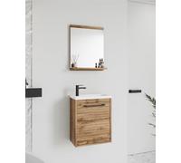 MINIO go for it - Set de Meubles de Salle de Bain 2 pièces Yuko 34/12/40 Couleur Wotan-Oak