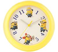 Minions 2 Horloge Murale en Plastique, Jaune, 25cm